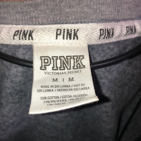 Pink Victoria’s Secret tiger print sweatshirt crew neck over sized size medium - Picture 4 of 5